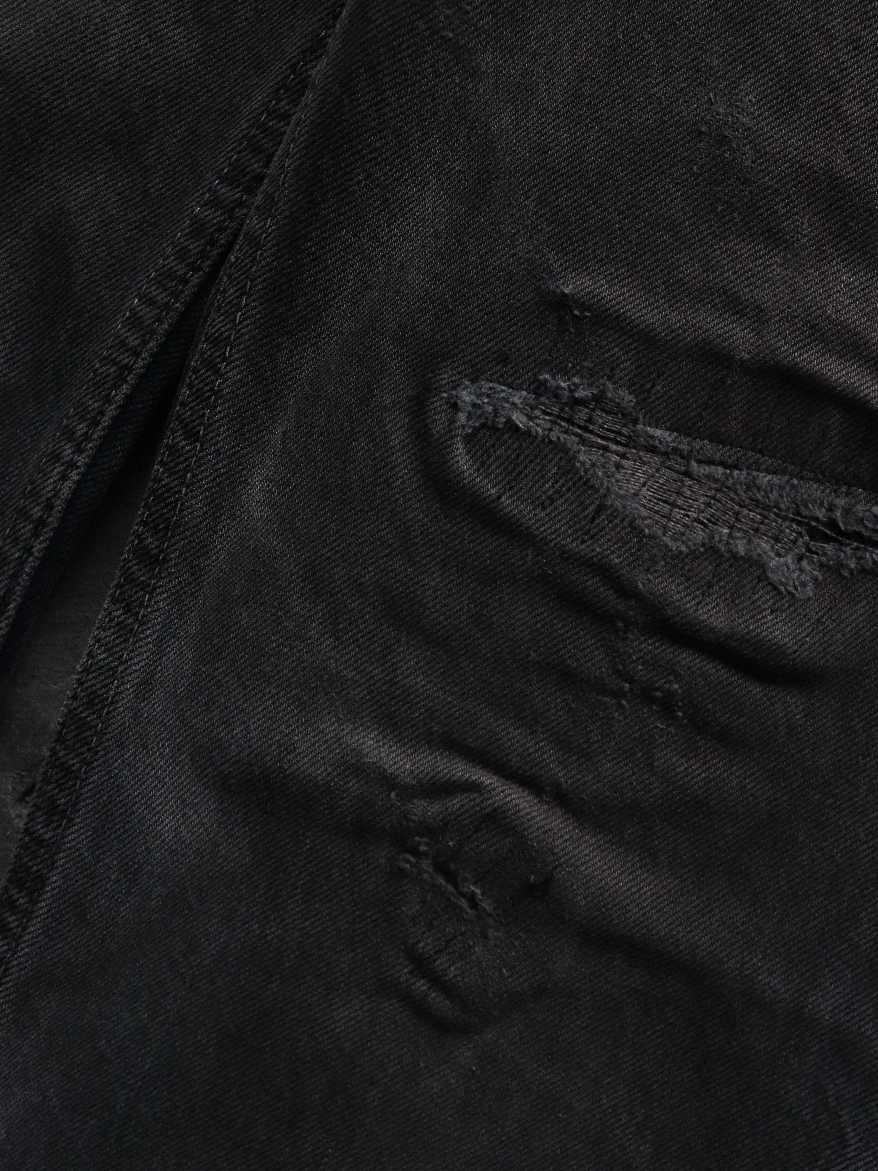 NUMBER (N)INE SS08 "BIRDS" REPAIRED MUDWASH DENIM