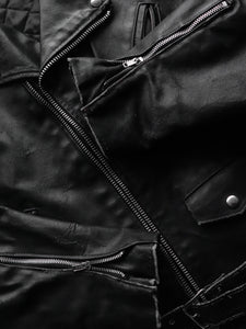 LEATHER MOTO JACKET - 1980S