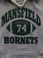 Load image into Gallery viewer, SPLIT COLLAR “MANSFIELD HORNETS” SWEATSHIRT - 1990S - LOST ENDS FOUND
