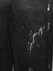 LEVIS 501 FADED BLACK PAINTER DENIM - 1990S