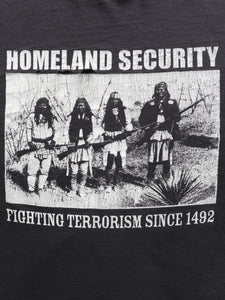 FADED AND DISTRESSED "HOMELAND SECURITY" TEE - 2000S