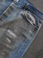 Load image into Gallery viewer, LEVI&#39;S 501 REPAIRED DIRTY WASH DENIM - 1990S
