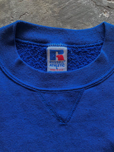 RUSSELL ROYAL BLUE BLANK SWEATSHIRT - 1990S - LOST ENDS FOUND