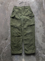 Load image into Gallery viewer, FADED DOUBLE KNEE MILITARY FATIGUE PANTS - 1960S - LOST ENDS FOUND
