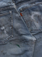 Load image into Gallery viewer, LEVIS THRASHED &amp; REPAIRED ALTERED DENIM - 1970S  ( 32 X 32 ) - LOST ENDS FOUND
