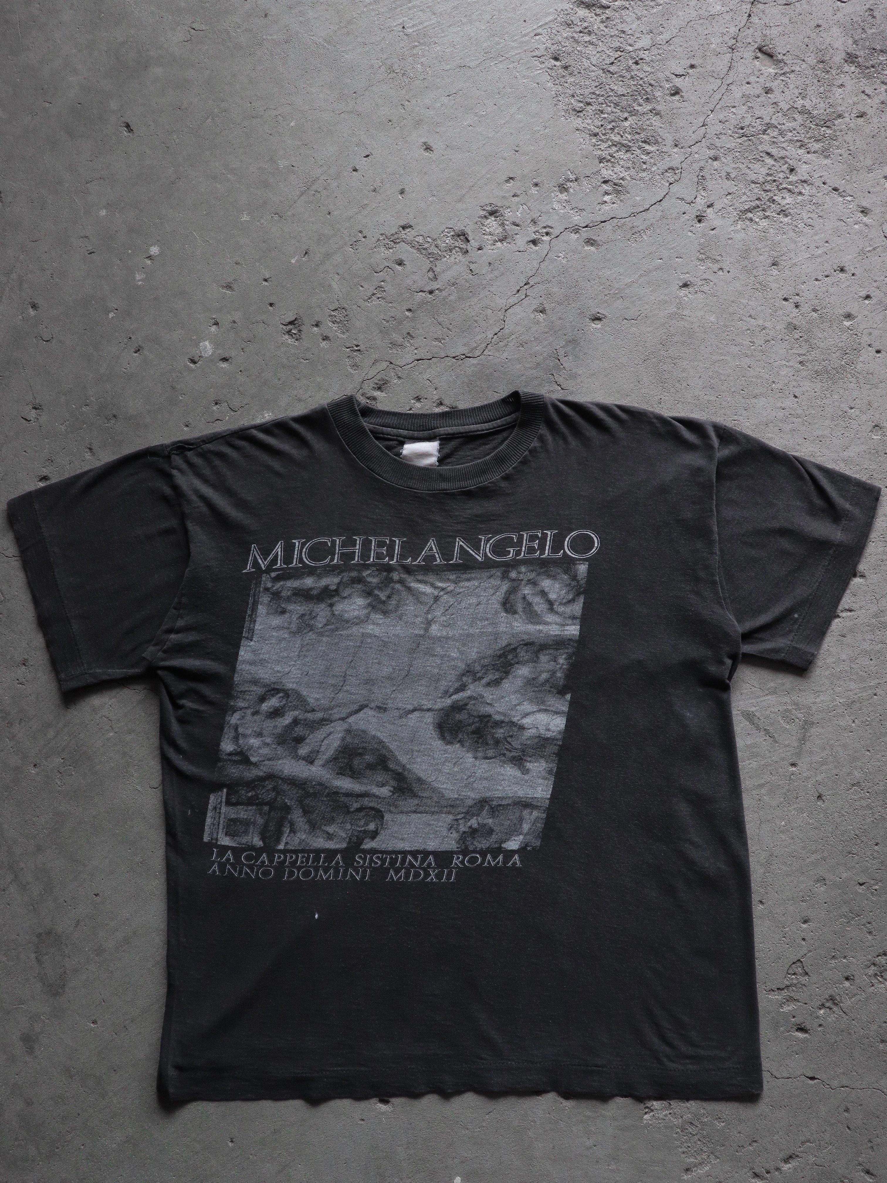 FADED MICHELANGELO "THE CREATION OF ADAM" TEE - 1980S - LOST ENDS FOUND