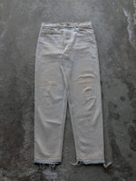 Load image into Gallery viewer, LEVI’S 550 CREAM RELEASED HEM DENIM - 1990S - LOST ENDS FOUND
