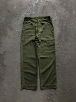 Load image into Gallery viewer, BRITISH MILITARY SATEEN TROUSERS - 1980S - LOST ENDS FOUND
