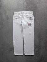 Load image into Gallery viewer, LEVI&#39;S 501 REPAIRED BONE DENIM - 1990S  ( 33 x 32 ) - LOST ENDS FOUND
