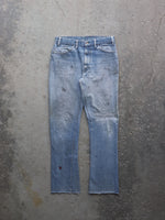 Load image into Gallery viewer, LEVIS THRASHED &amp; REPAIRED ALTERED DENIM - 1970S  ( 32 X 32 ) - LOST ENDS FOUND
