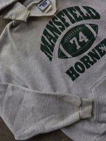 Load image into Gallery viewer, SPLIT COLLAR “MANSFIELD HORNETS” SWEATSHIRT - 1990S - LOST ENDS FOUND
