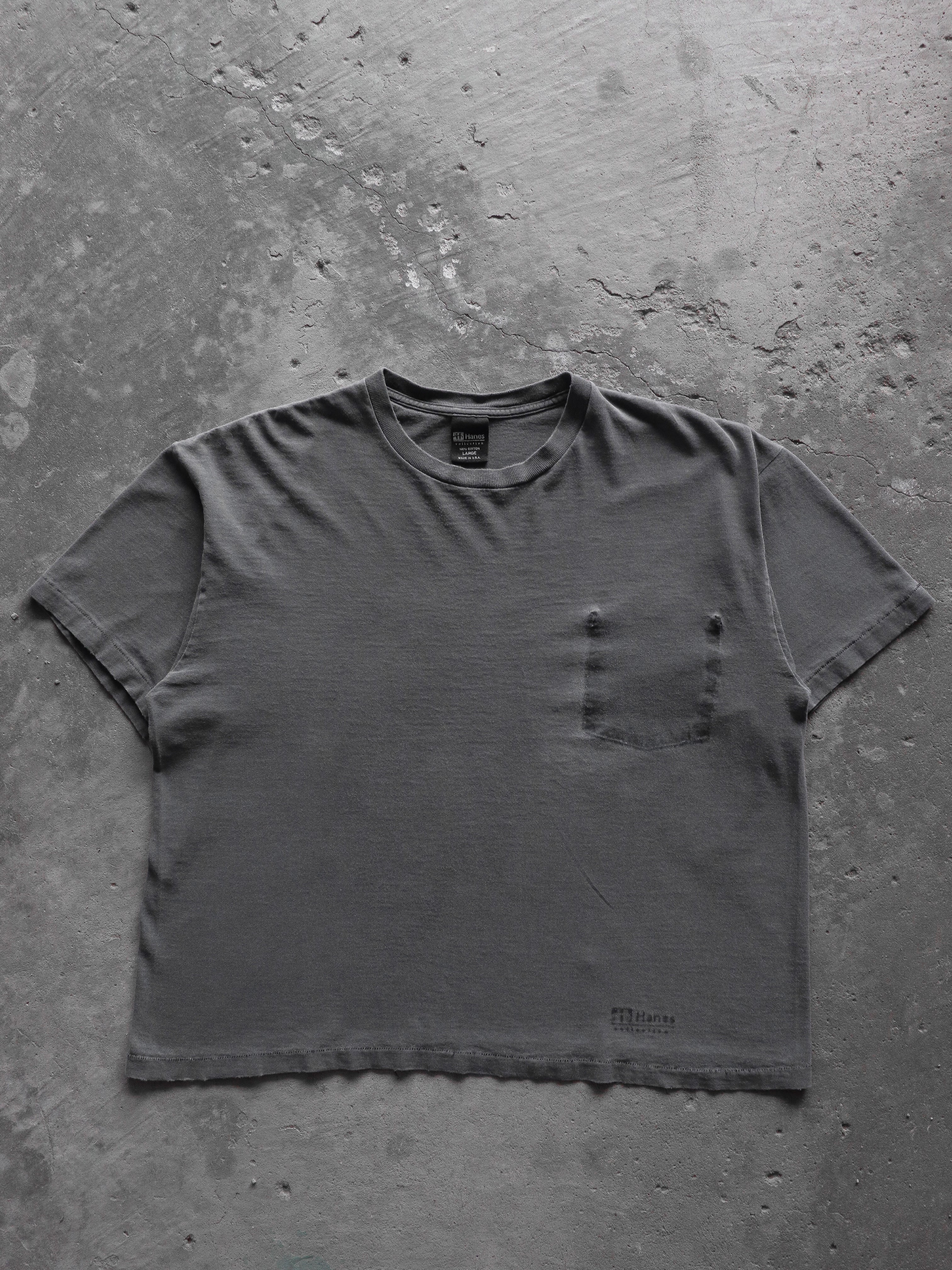 SINGLE STITCH FADED & CROPPED BLANK TEE - 1990S