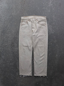 LEVIS 501 RELEASED HEM IVORY DENIM - 1990S - LOST ENDS FOUND