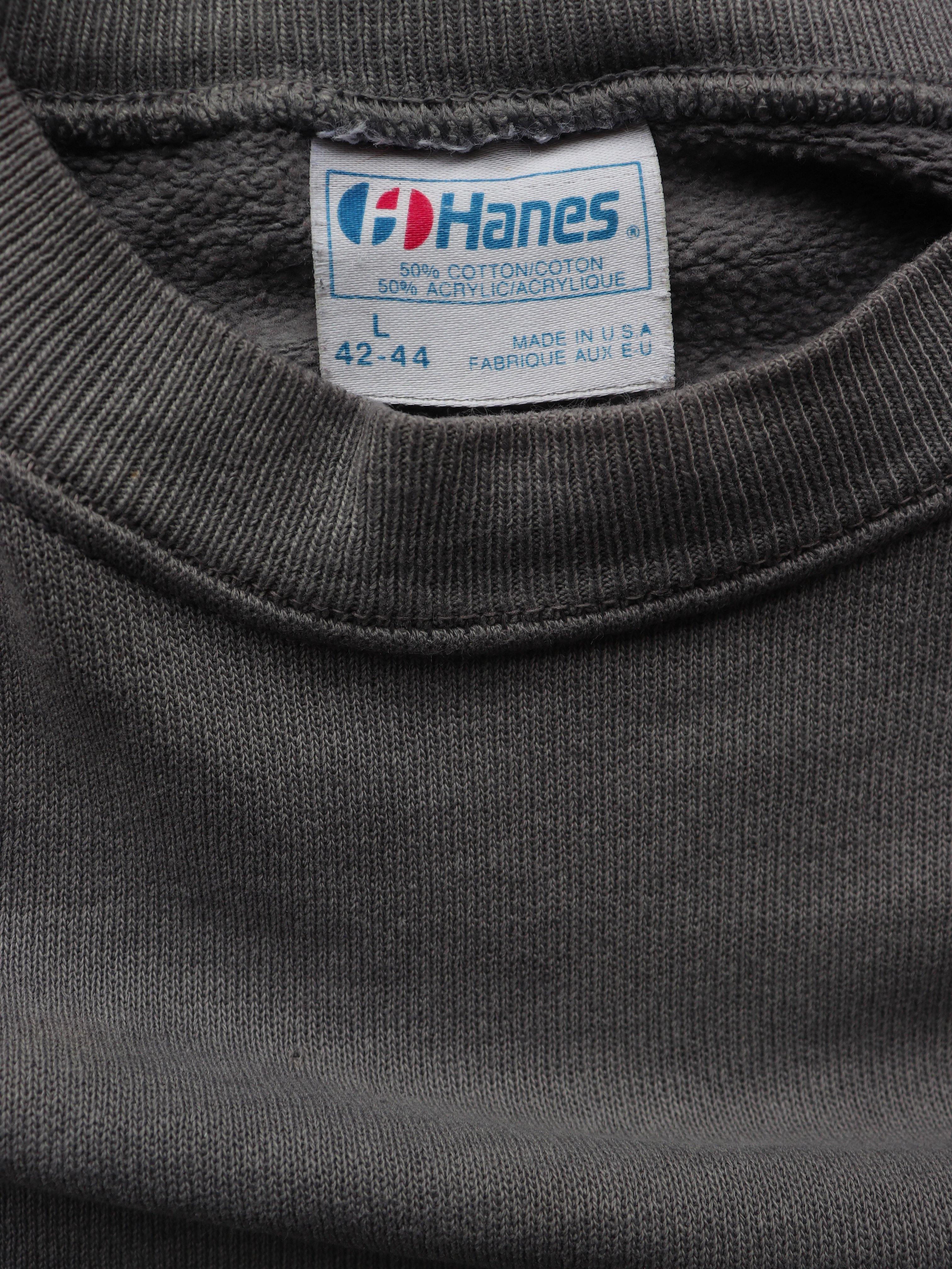 FADED GUNMETAL BLANK CREWNECK - 1990S - LOST ENDS FOUND