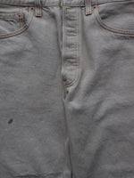 Load image into Gallery viewer, LEVIS 501 RELEASED HEM IVORY DENIM - 1990S - LOST ENDS FOUND
