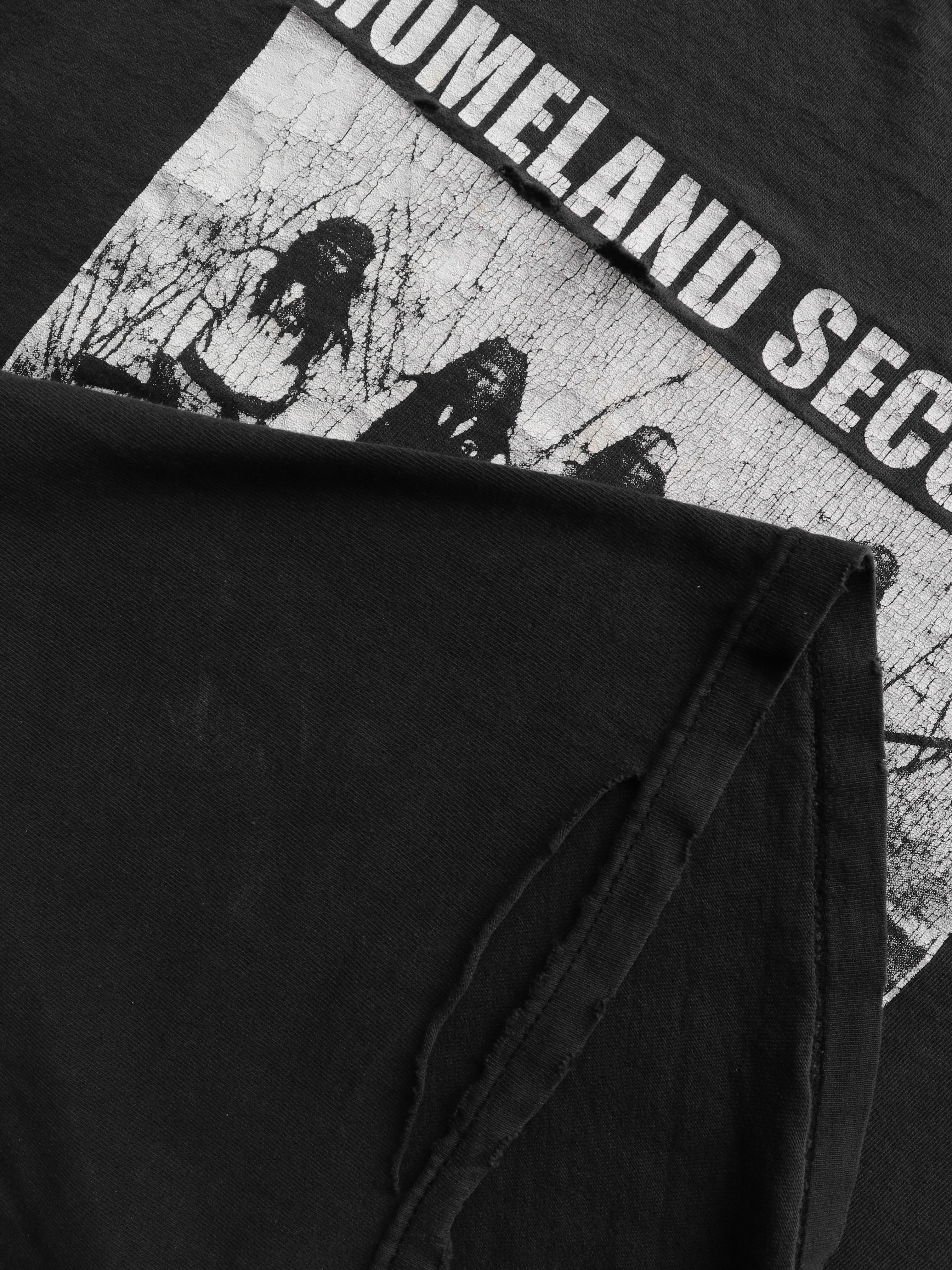 FADED AND DISTRESSED "HOMELAND SECURITY" TEE - 2000S