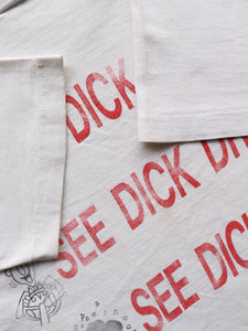 SINGLE STITCH FADED "SEE DICK..." TEE - 1990S