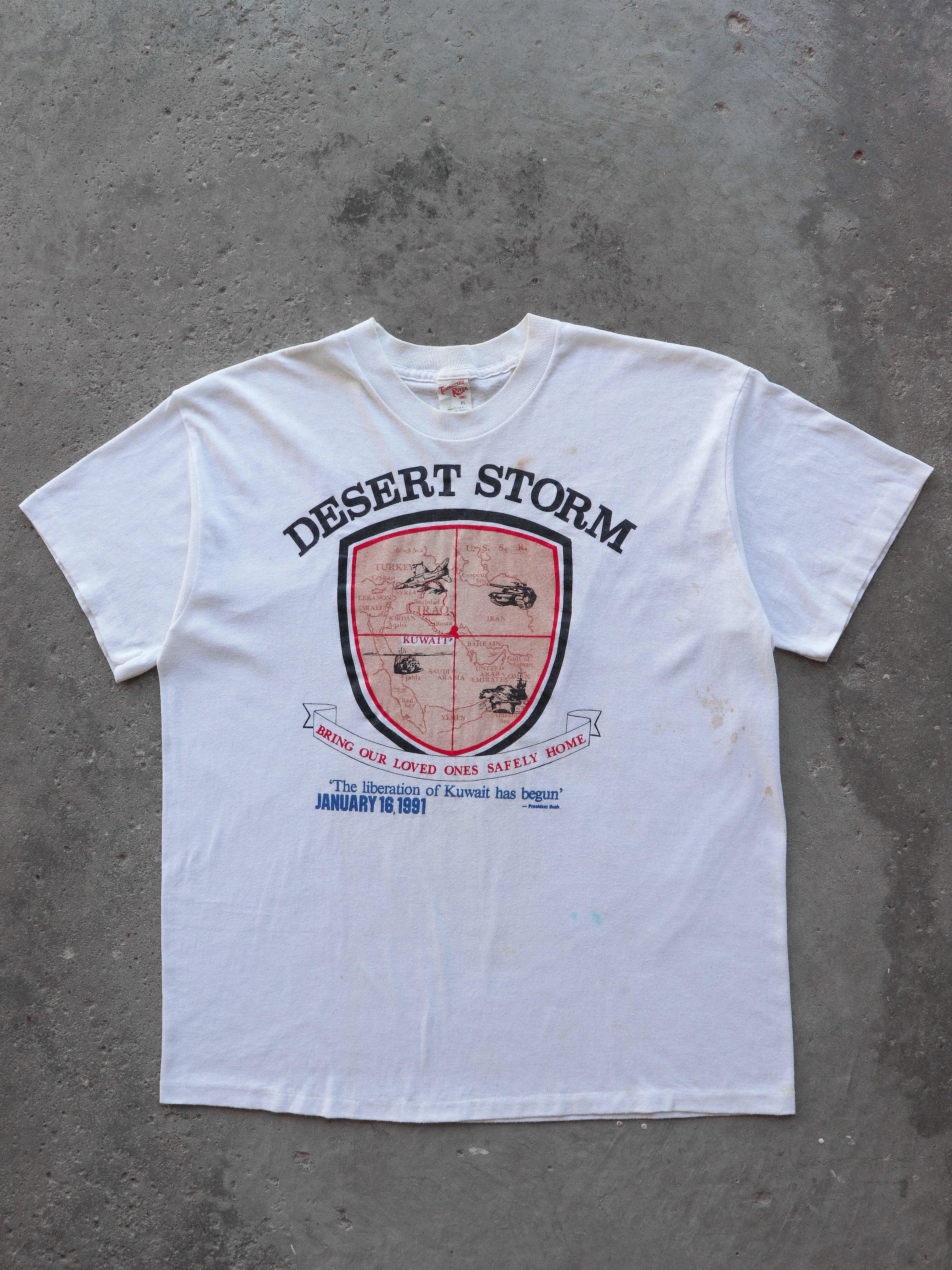 STAINED DESERT STORM TEE - 1990S - LOST ENDS FOUND