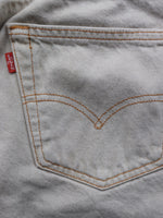 Load image into Gallery viewer, LEVIS 501 RELEASED HEM IVORY DENIM - 1990S - LOST ENDS FOUND
