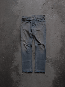 NUMBER (N)INE SS07 MUD WASH DISTRESSED "PAIN" DENIM - LOST ENDS FOUND