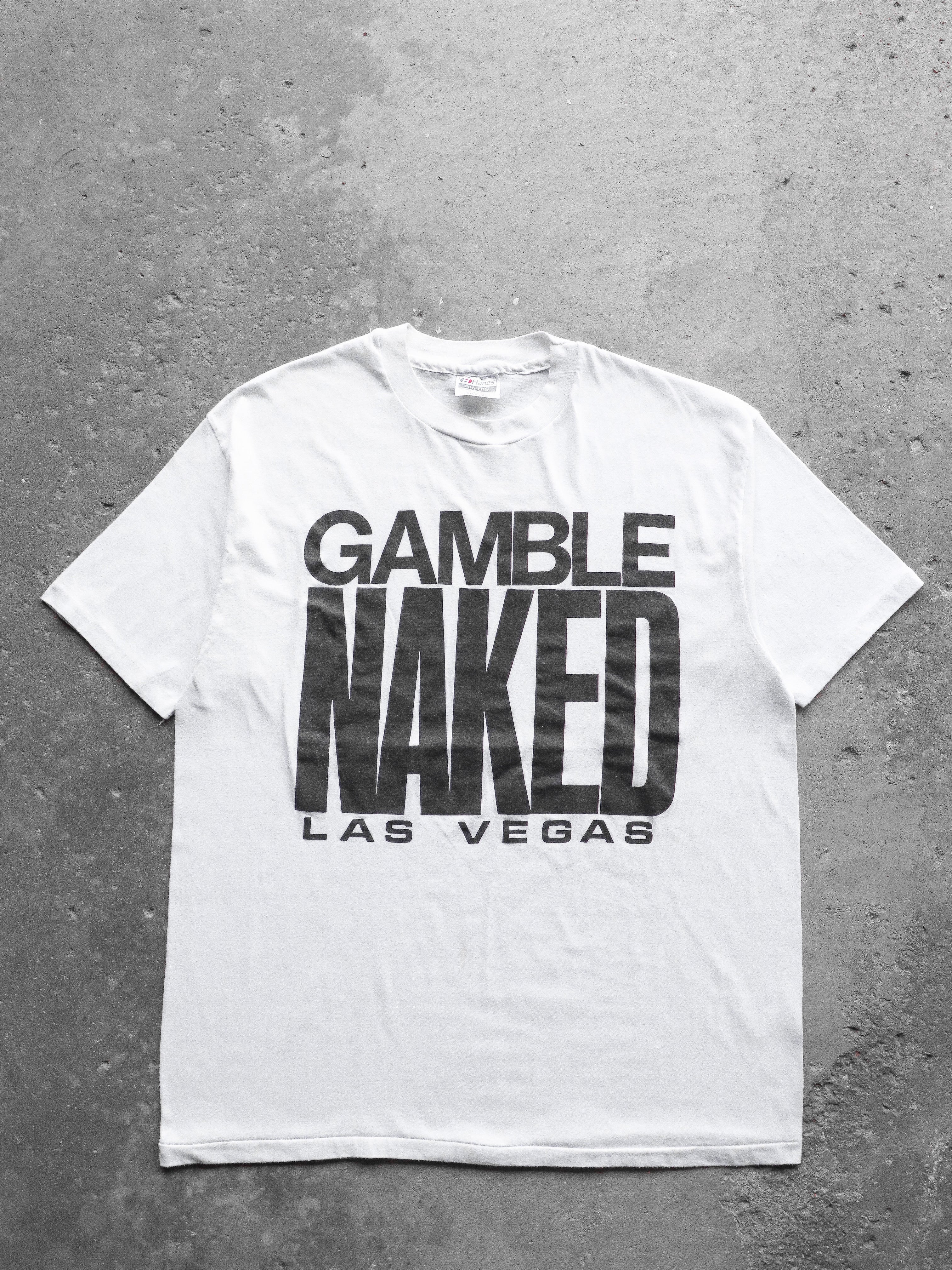 "GAMBLE NAKED" TEE - 1990S