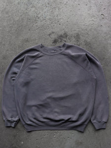 FADED GUNMETAL BLANK CREWNECK - 1990S - LOST ENDS FOUND