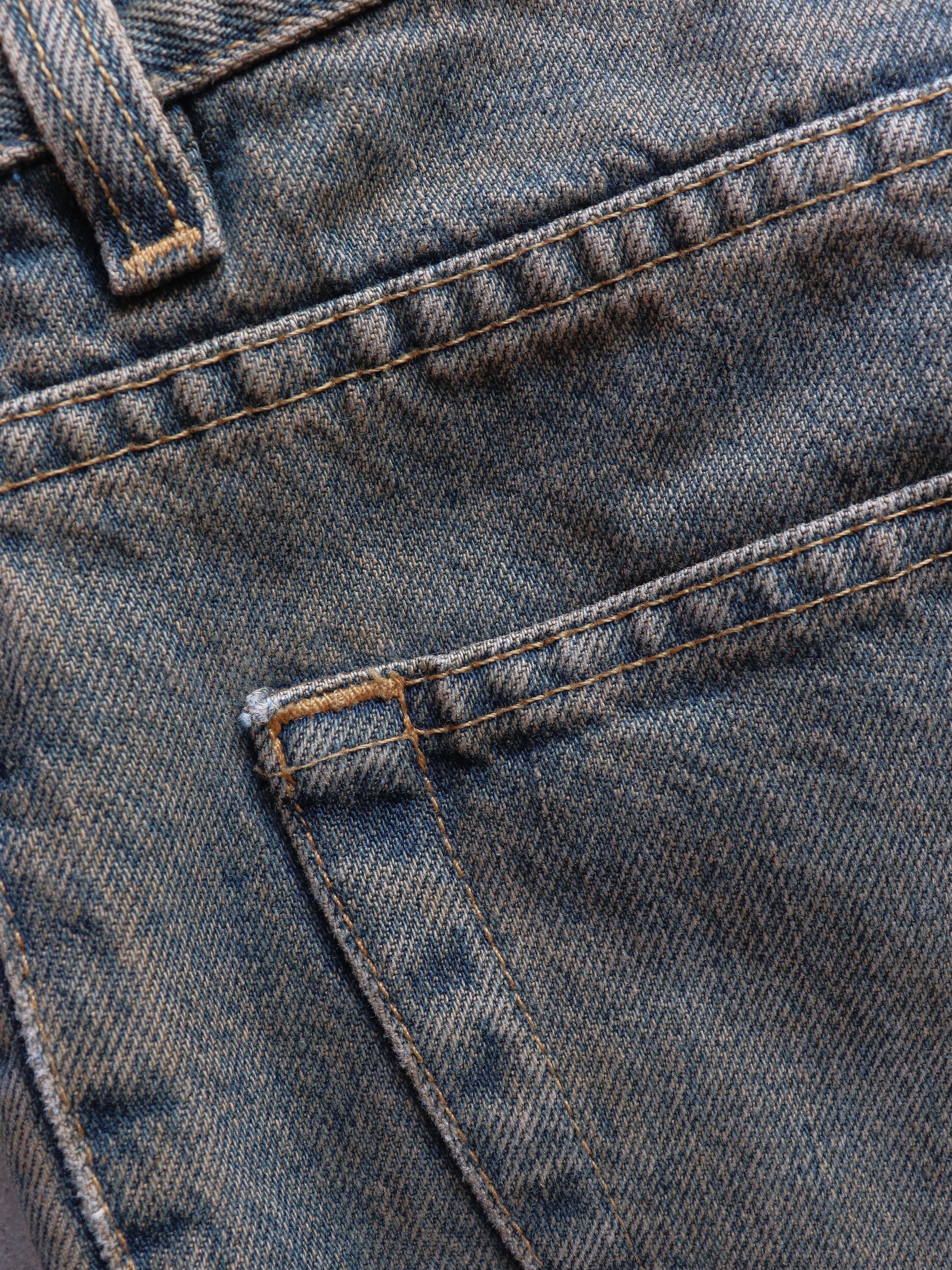 1999 HELMUT LANG VINTAGE STAINED DENIM – LOST ENDS FOUND