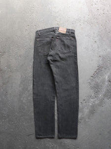 LEVIS 501 FADED CHARCOAL DENIM - 1990S