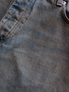 1999 HELMUT LANG VINTAGE STAINED DENIM   ( 32 X 32 ) - LOST ENDS FOUND