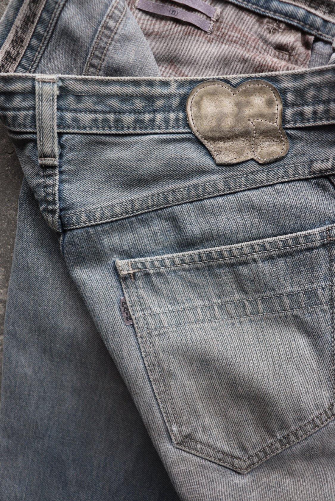 NUMBER (N)INE SS07 MUD WASH DISTRESSED "PAIN" DENIM - LOST ENDS FOUND