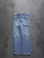 Load image into Gallery viewer, LEVI&#39;S 505 REPAIRED &amp; DISTRESSED INDIGO DENIM - 1990S
