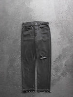 Load image into Gallery viewer, LEVIS 501 DISTRESSED CHARCOAL DENIM - 1980S
