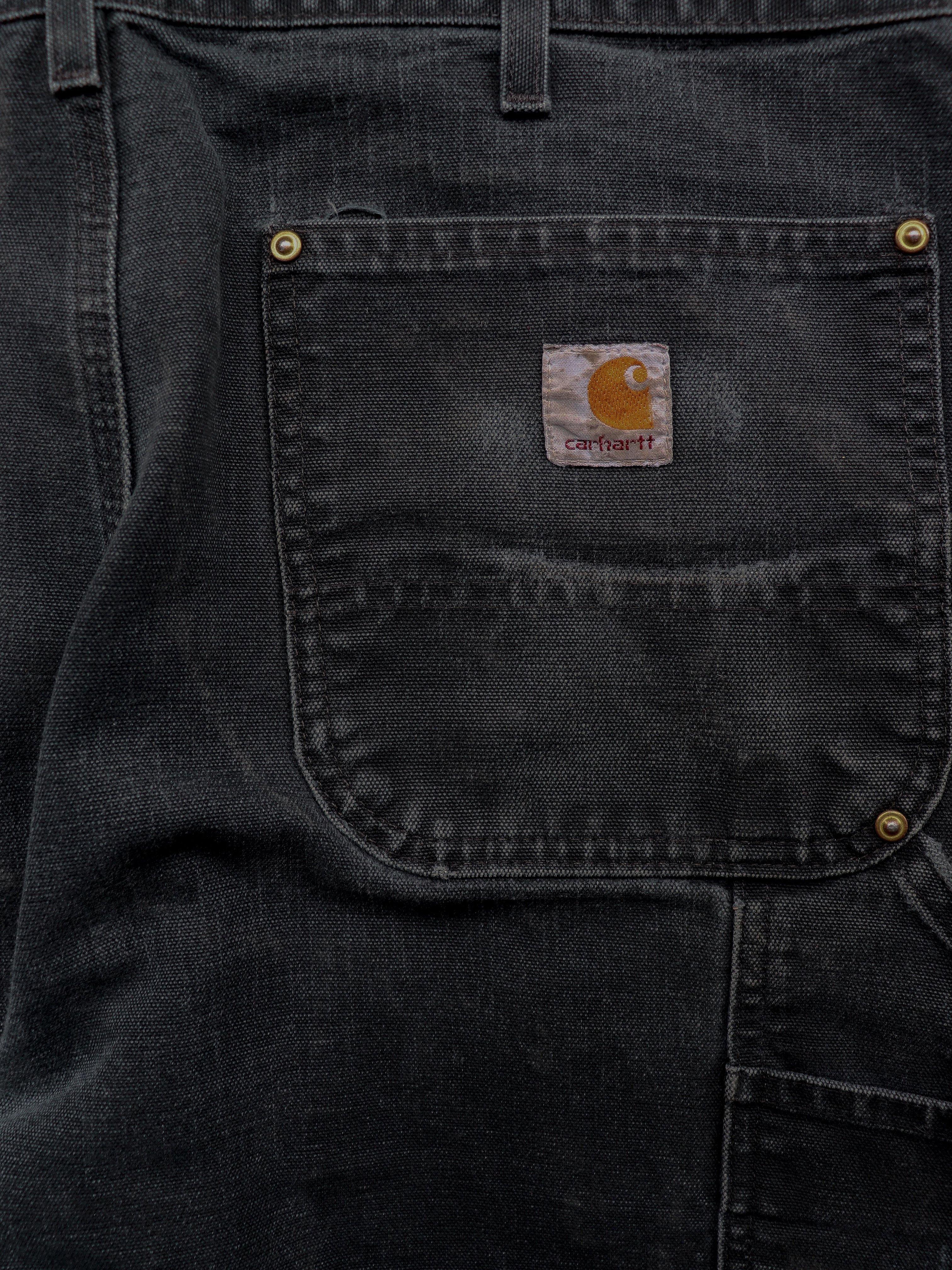 CARHARTT THRASHED & FADED DOUBLE KNEE WORK PANTS - 1990S - LOST ENDS FOUND