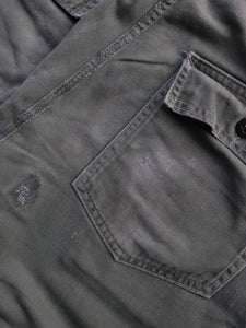 FADED & REPAIRED OG-107 FATIGUE TROUSERS - 1970S