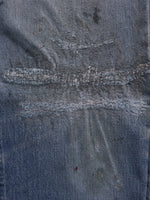 Load image into Gallery viewer, LEVIS THRASHED &amp; REPAIRED ALTERED DENIM - 1970S  ( 32 X 32 ) - LOST ENDS FOUND
