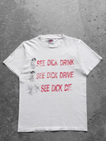 Load image into Gallery viewer, SINGLE STITCH FADED &quot;SEE DICK...&quot; TEE - 1990S
