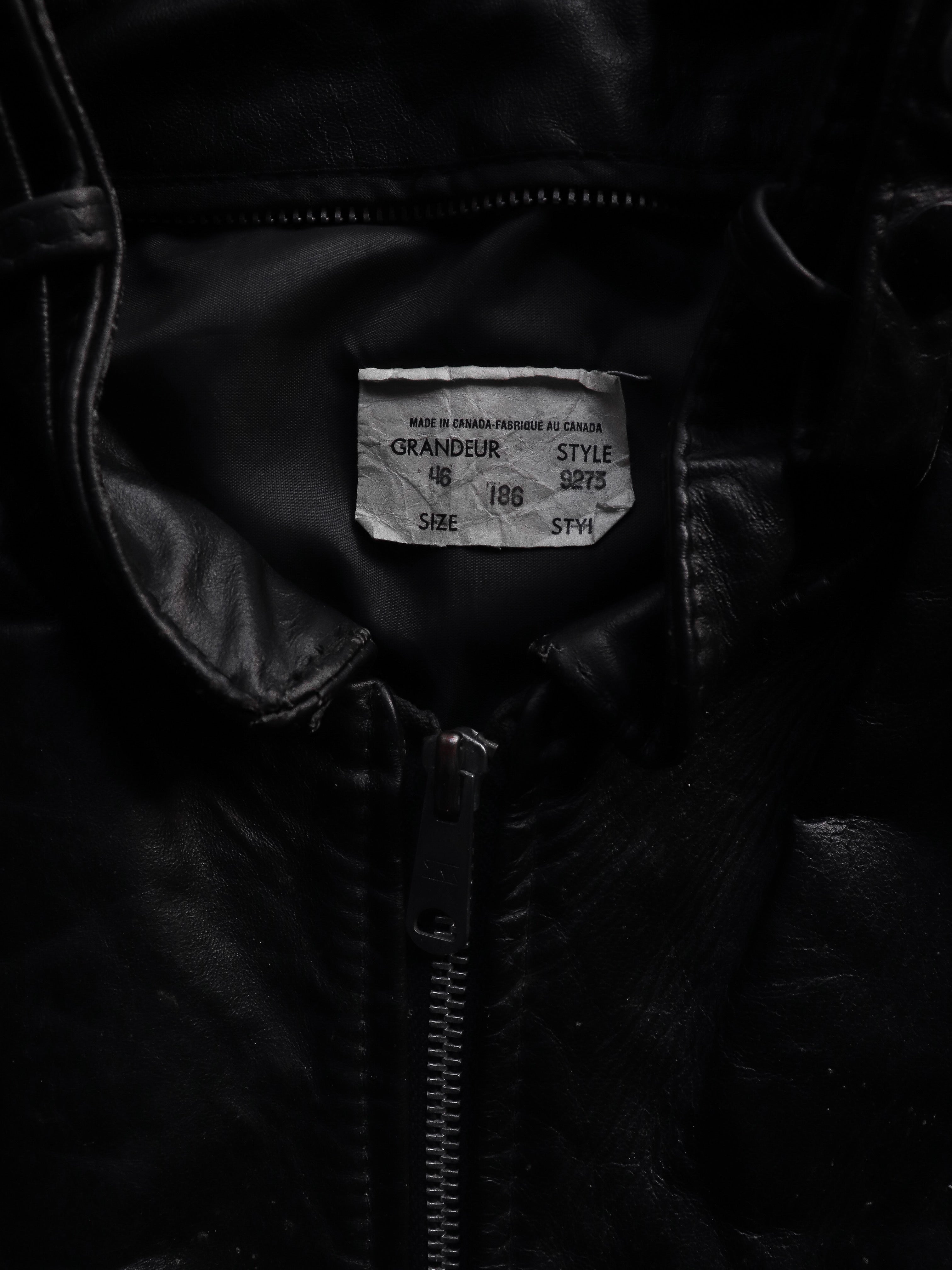 CRACKED LEATHER MOTO JACKET - 1970S