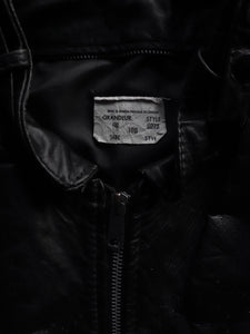 CRACKED LEATHER MOTO JACKET - 1970S