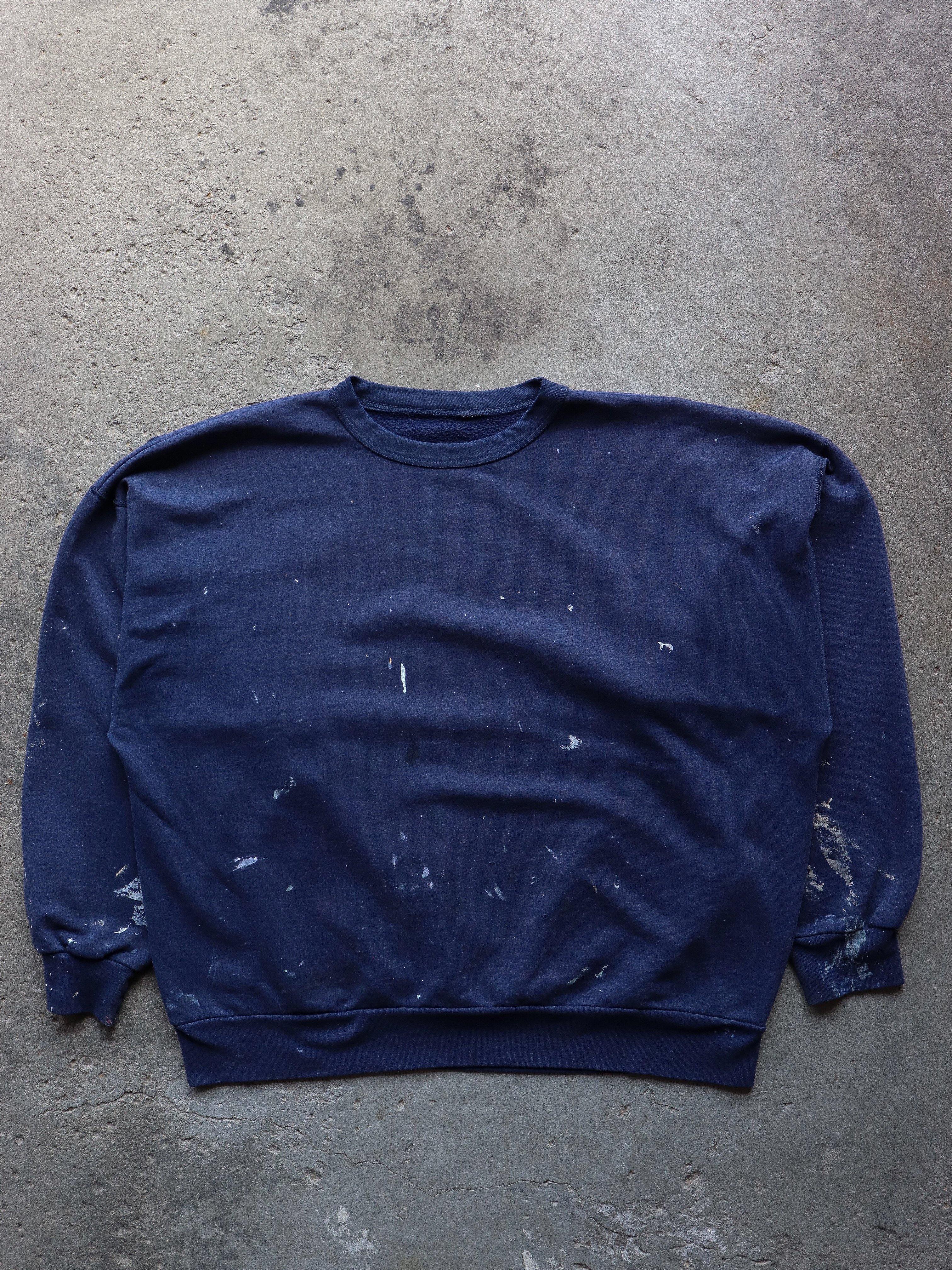 FADED & DISTRESSED PAINTER CREWNECK - 1990S - LOST ENDS FOUND