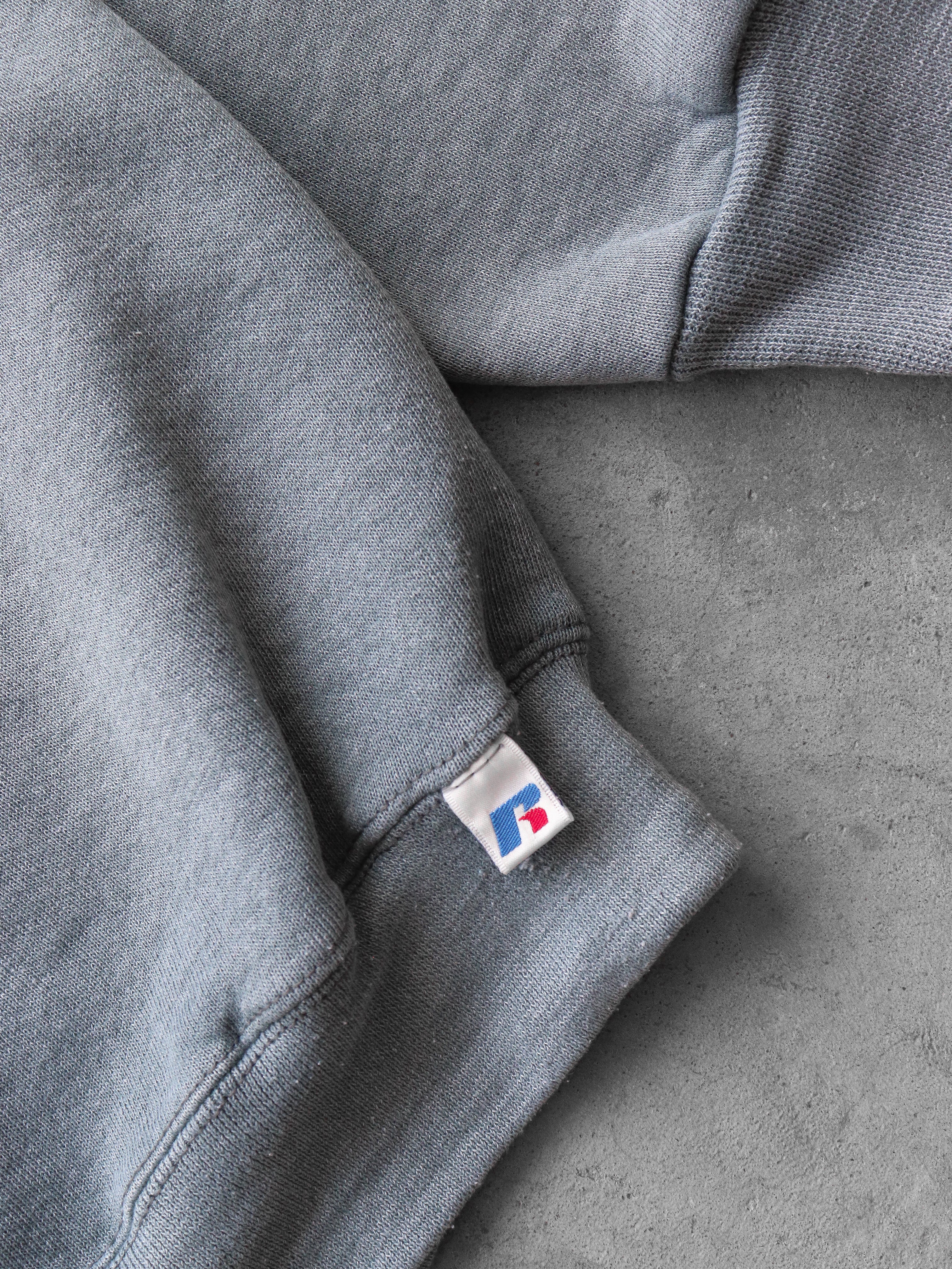 FADED SLATE BLUE RUSSELL CREWNECK - 1990S/2000S