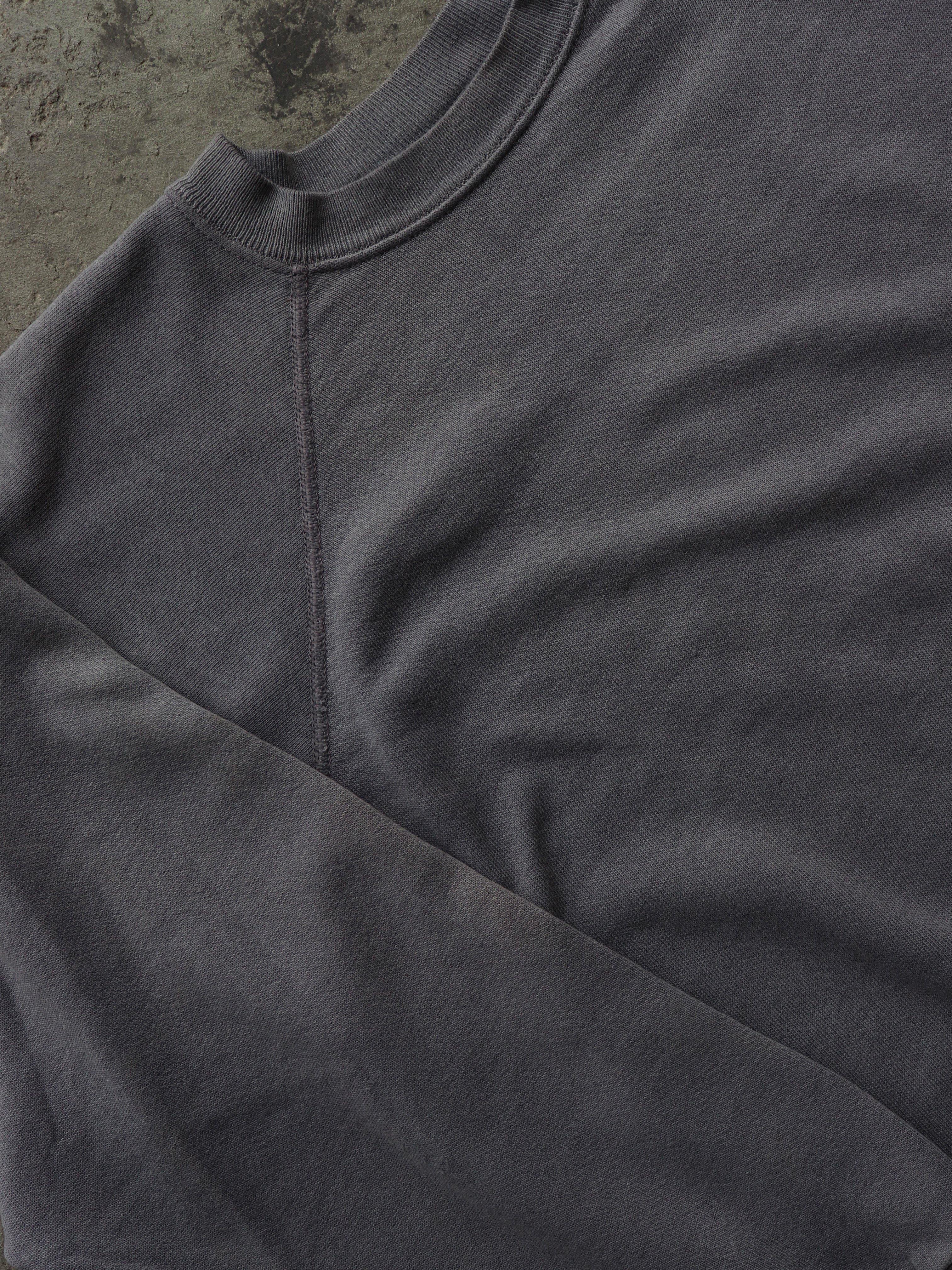 FADED GUNMETAL BLANK CREWNECK - 1990S - LOST ENDS FOUND